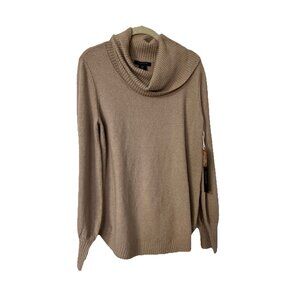 Tahari Sweater Shirt Womens S Long Sleeve Turtle Neck  Tan Brown